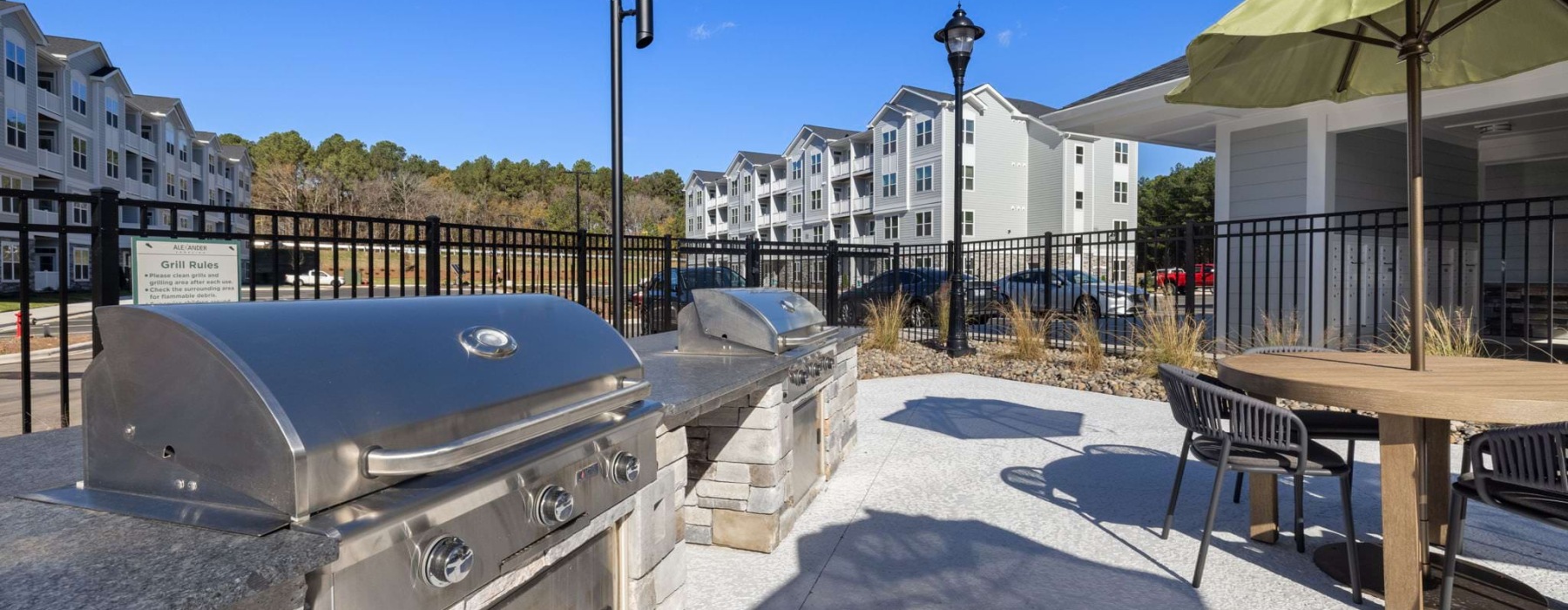 outdoor grilling area