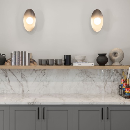 Everything within reach coffee bar and sink area